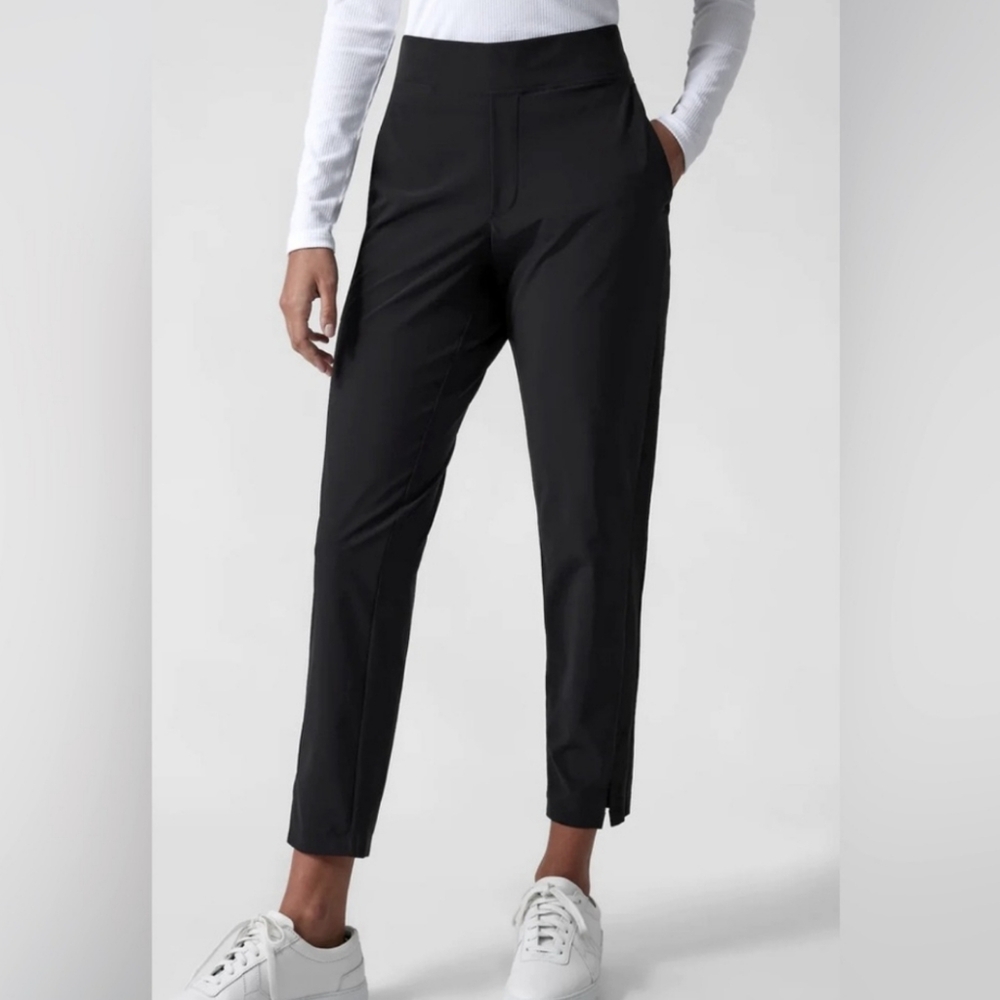 Athleta | Brooklyn Black Pants Travel Stretch Size 8 Tall
